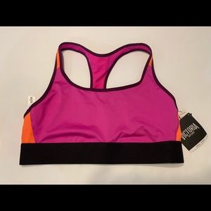 VS THE PLAYER BY VICTORIA SPORT BRA PINK/ORANGE L